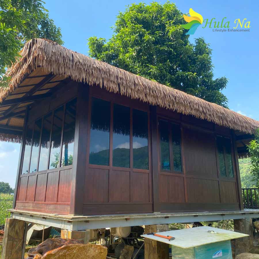 Rơm nhân tạo lợp mái nhà vườn nghỉ dưỡng