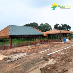 Lợp rơm nhân tạo với mái tôn