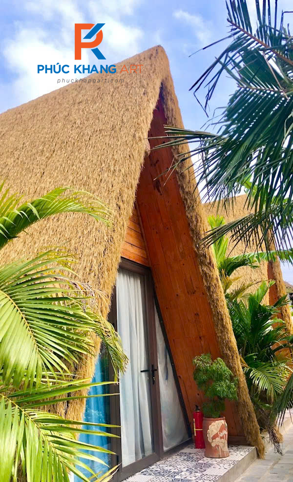 MÁI CHÒI LỢP CỎ RƠM VÀNG