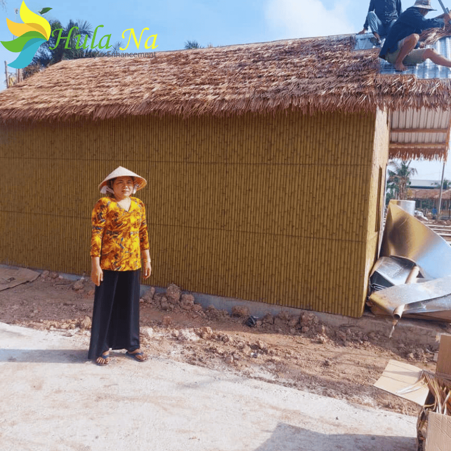 Mái lợp rơm nhân tạo tại Bình Dương – phong cách truyền thống pha hiện đại