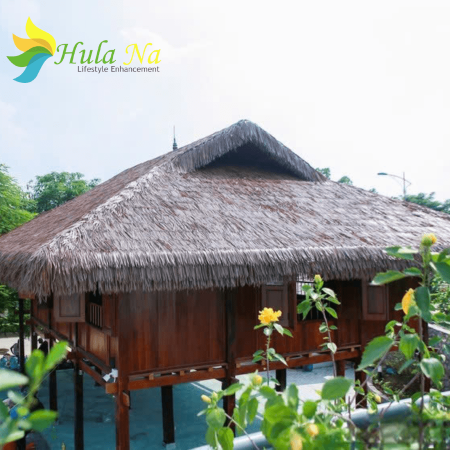 Mái rơm nhân tạo tại khu di tích lịch sử cấp quốc gia